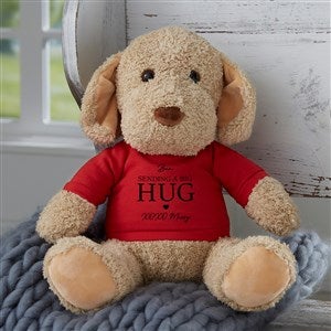 Sending Hugs Personalized Plush Dog Stuffed Animal - Red - 36926-R