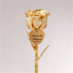 Pure Love Personalized Preserved Gold Dipped Rose - 36958D-G