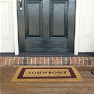 Personalized Brown Single Frame 22x36 Coir Doormat - 36992D-BR