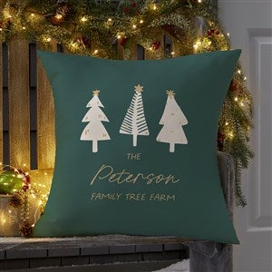 Christmas Aspen Personalized Outdoor Throw Pillow - 16x16 - 37087-S