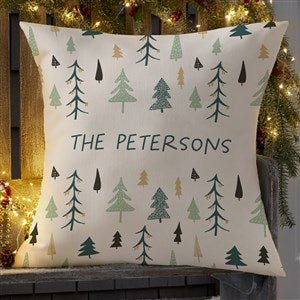 Christmas Aspen Personalized Outdoor Throw Pillow - 20”x20” - 37087-L