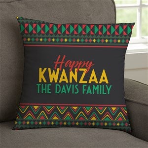 Kwanzaa  Personalized 14 Velvet Throw Pillow - 37112-SV