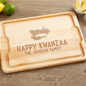 Kwanzaa  Personalized Hardwood Cutting Board- 12x17 - 37113