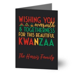 Kwanzaa Personalized Greeting Card- Signature - 37117
