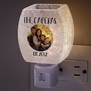 Family Photo Message Personalized Frosted Night Light - 37129