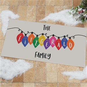 Holiday Lights Personalized Oversized Christmas Doormat- 24x48 - 37142-O