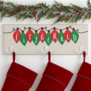 Holiday Lights Personalized Christmas Stocking Hook- 3 Hooks - 37146