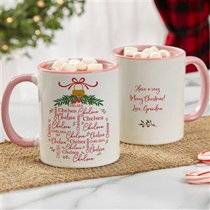 Merry Name Personalized Coffee Mug 11 oz.- Pink - 37154-P