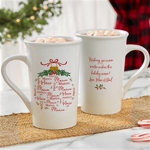 Merry Name Personalized Latte Mug - 16 oz. White - 37154-U