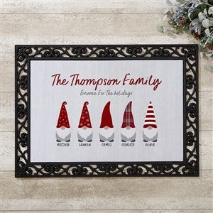 Christmas Gnome Personalized Christmas Doormat- 18x27 - 37206