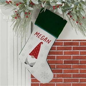 Christmas Gnome Personalized Christmas Stockings - Green - 37207-G