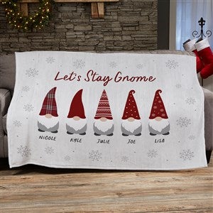 Christmas Gnome Personalized 50x60 Lightweight Plush Fleece Blanket - 37210-LF
