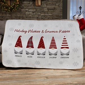 Christmas Gnome Personalized 50x60 Sherpa Blanket - 37210-S
