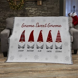 Christmas Gnome Personalized 56x60 Woven Throw - 37210-A