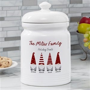 Christmas Gnome Personalized Cookie Jar - 37213