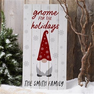 Christmas Gnome Personalized Standing Wood Sign - 37215