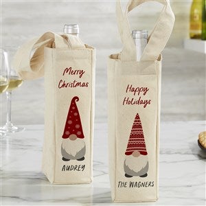 Christmas Gnome Personalized Wine Tote Bag - 37222