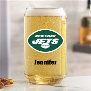 NFL New York Jets Personalized Printed 16 oz. Beer Can Glass - 37264