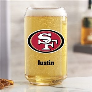 NFL San Francisco 49ers Personalized Printed 16 oz. Beer Can Glass - 37268