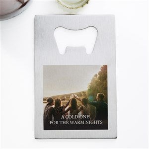 Photo & Message Personalized Credit Card Size Bottle Opener - 37321