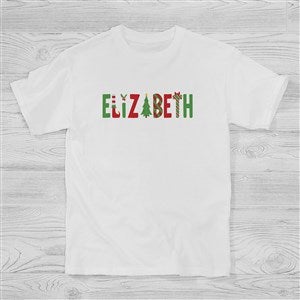 The Joys Of Christmas Personalized Hanes® Kids T-Shirt - 37347-YCT