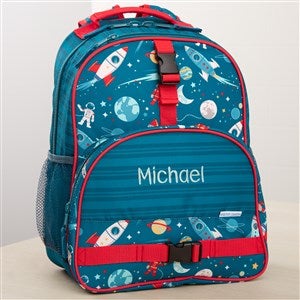 Space Embroidered All Over Print Backpack - 37361