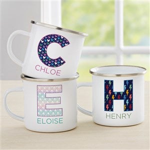 Pop Pattern Personalized Kids Enamel Mug - 37588