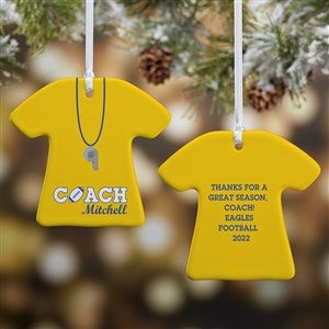 Coach Personalized T-Shirt Ornament - 37618-2