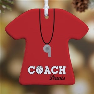 Coach Personalized T-Shirt Ornament - 37618-1