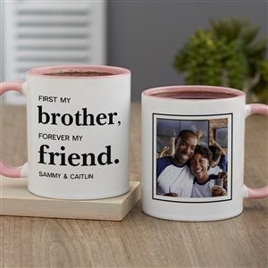 First My Brother Personalized Coffee Mug 11 oz.- Pink - 37647-P