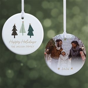Christmas Aspen Personalized Photo Ornament- 2.85" Glossy - 2 Sided - 37654-2