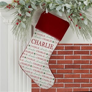 Pawfect Pet  Personalized Burgundy Christmas Stockings - 37675-B