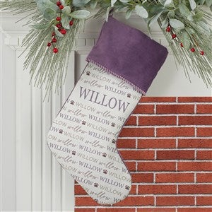 Pawfect Pet Personalized Purple Christmas Stockings - 37675-P