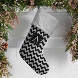 Christmas Custom Pattern Personalized Grey Christmas Stockings - 37676-GR
