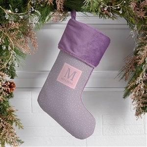 Christmas Custom Pattern Personalized Purple Christmas Stockings - 37676-P