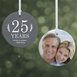 Love Everlasting Personalized Anniversary Ornament - 2.85" Glossy - 2 Sided - 37733-2S