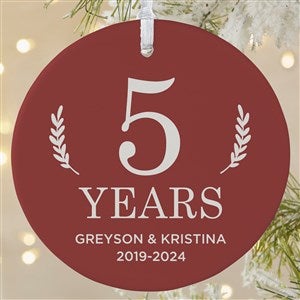 Love Everlasting Personalized Anniversary Ornament - 3.75quot; Matte - 1 Sided - 37733-1L