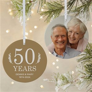 Love Everlasting Personalized Anniversary Ornament - 3.75quot; Matte - 2 Sided - 37733-2L