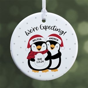 Were Expecting Penguin Personalized Ornament- 2.85quot; Glossy - 1 Sided - 37735-1S