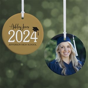 Classic Graduation Personalized Ornament- 2.85quot; Glossy - 2 Sided - 37737-2S