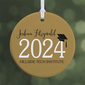Classic Graduation Personalized Ornament- 2.85quot; Glossy - 1 Sided - 37737-1S