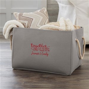 Together... Wedding Embroidered Storage Tote- Grey - 37739-G