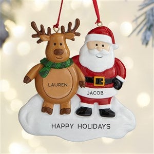 Santa and Friends© Personalized Ornament- 2 Name - 37758-2