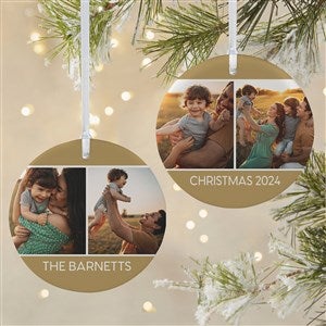 Family Photo Personalized Ornament- 3.75quot; Wood - 2 Sided - 37762-2W