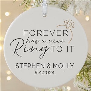 Were Engaged Personalized Ornament- 3.75quot; Matte - 1 Sided - 37766-1L