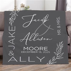 Elegant Couple Personalized Wedding 50x60 Fleece Blanket - 37819-F