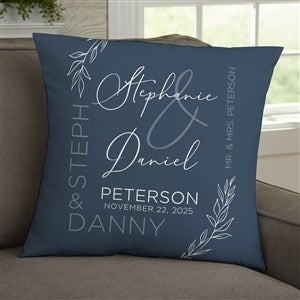 Elegant Couple Personalized Wedding 18 Velvet Throw Pillow - 37821-LV