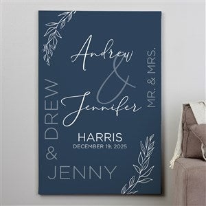 Elegant Couple Personalized Canvas Print - 28 x 42 - 37831-28x42