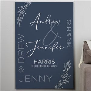 Elegant Couple Personalized Canvas Print - 32 x 48 - 37831-32x48