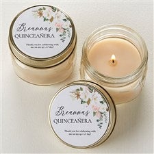 Quinceañera Personalized Favor Candles - 37875